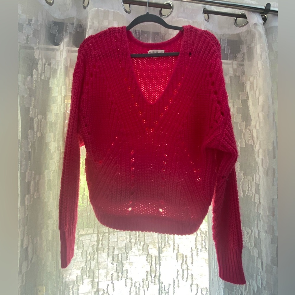Neon Pink Aeropostale Knit Sweater